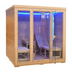 MO-TS4 Dry sauna with HARVIA 8 kW heater and loungers | Ready to Assemble | Elegant Minimalism