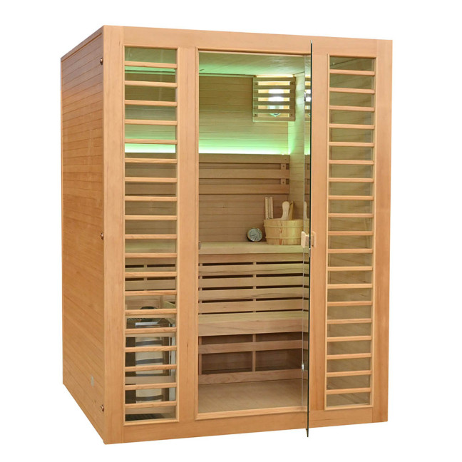 MO-TS3B XL Dry sauna with HARVIA 6 kW heater | Scandinavian Style | For Family and Friends