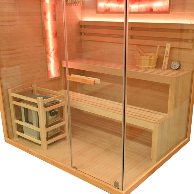 MO-TS4 LEFT Dry sauna with HARVIA 8 kW heater | Elegant Minimalism | For Family and Friends