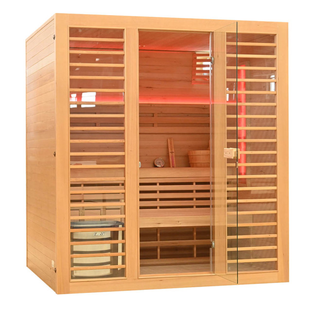 MO-TS4B Dry sauna with HARVIA 8 kW heater | Natural Wood | For Family and Friends