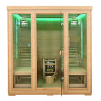 MO-TS4 Dry sauna with HARVIA 8 kW heater and loungers | Ready to Assemble | Elegant Minimalism