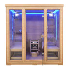 MO-TS4 Dry sauna with HARVIA 8 kW heater and loungers | Ready to Assemble | Elegant Minimalism