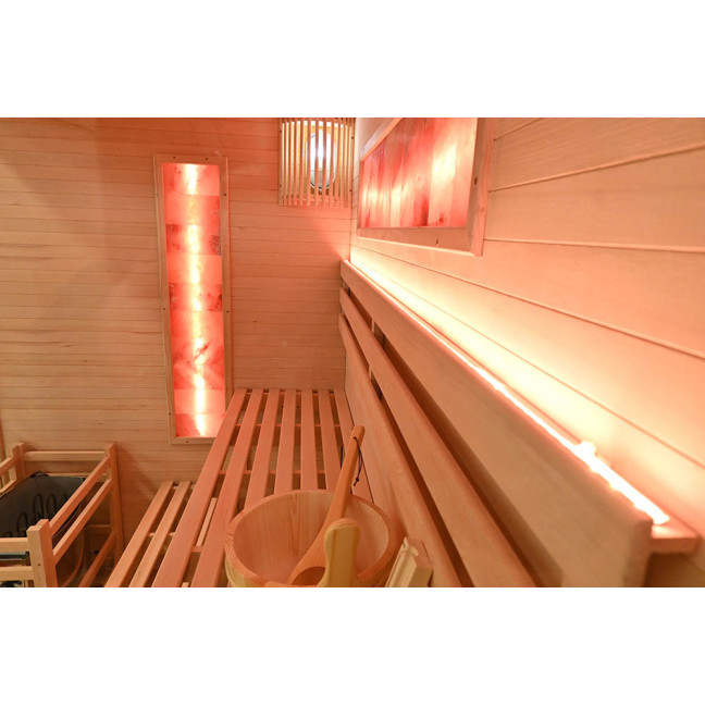 MO-TS4 LEFT Dry sauna with HARVIA 8 kW heater | Elegant Minimalism | For Family and Friends
