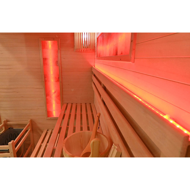 MO-TS4 LEFT Dry sauna with HARVIA 8 kW heater | Elegant Minimalism | For Family and Friends