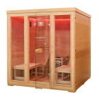 MO-TS4 Dry sauna with HARVIA 8 kW heater and loungers | Ready to Assemble | Elegant Minimalism