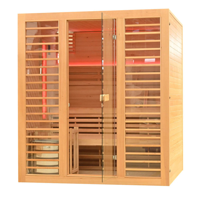 MO-TS4B Dry sauna with HARVIA 8 kW heater | Natural Wood | For Family and Friends