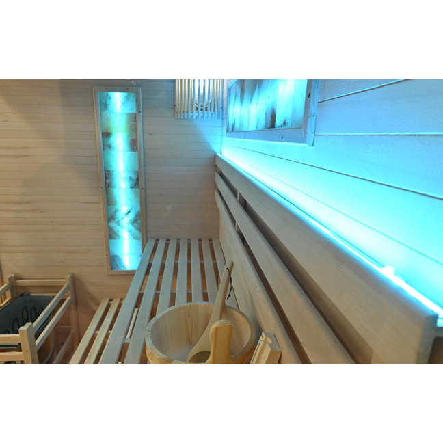 MO-TS4 LEFT Dry sauna with HARVIA 8 kW heater | Elegant Minimalism | For Family and Friends