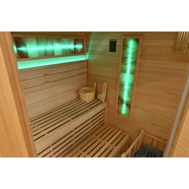 MO-TS4CB Dry sauna with HARVIA 8 kW heater | Luxury Relaxation | Panoramic Glass