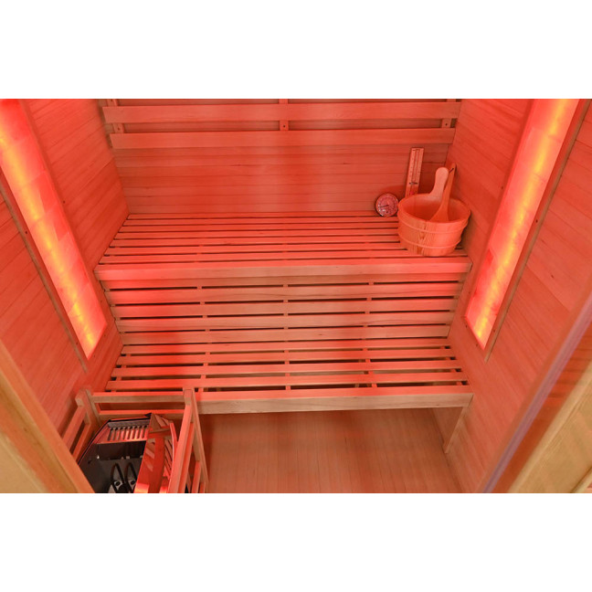MO-TS4B Dry sauna with HARVIA 8 kW heater | Natural Wood | For Family and Friends