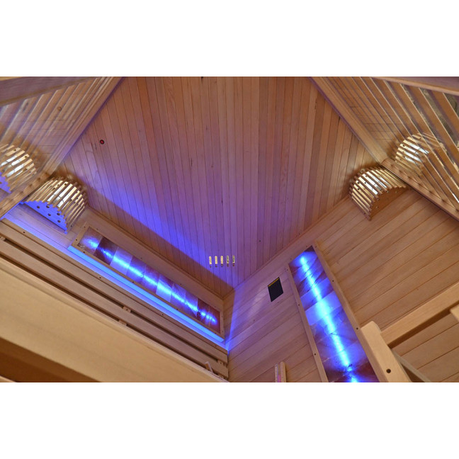 MO-TS4CB Dry sauna with HARVIA 8 kW heater | Luxury Relaxation | Panoramic Glass