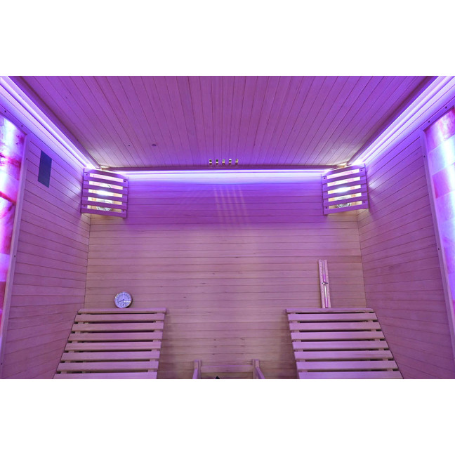 MO-TS4 Dry sauna with HARVIA 8 kW heater and loungers | Ready to Assemble | Elegant Minimalism