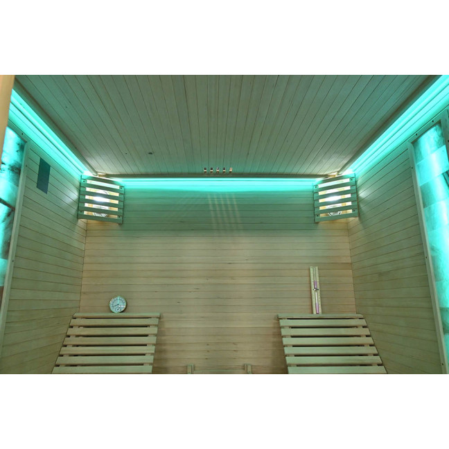 MO-TS4 Dry sauna with HARVIA 8 kW heater and loungers | Ready to Assemble | Elegant Minimalism