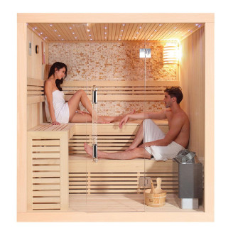 MUE-1102 Dry sauna with HARVIA 6 kW heater
