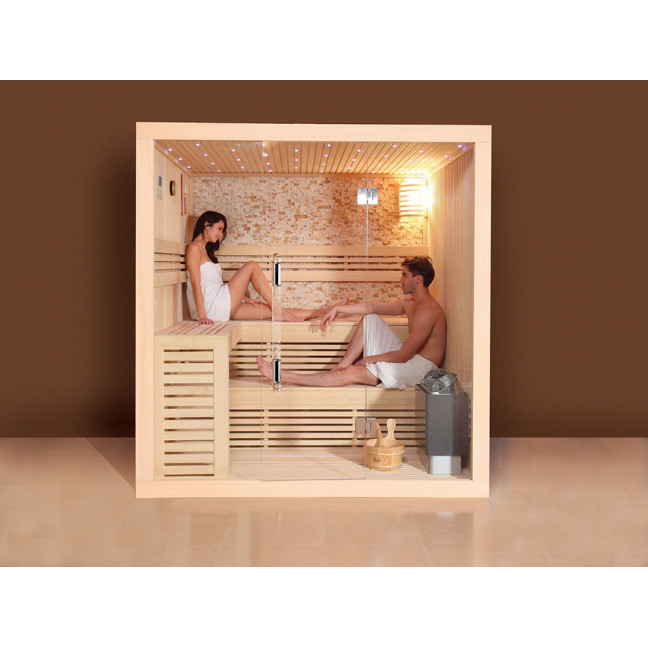 MUE-1102 Dry sauna with HARVIA 6 kW heater