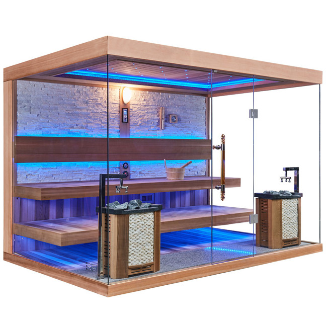 MUE-1240 Dry sauna with HARVIA 12 kW heater | Elegant Minimalism | Ready to Assemble