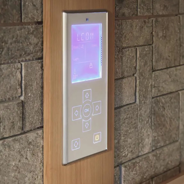 MUE-1242 Dry sauna with HARVIA 6kW heater | Modern Design | Home SPA