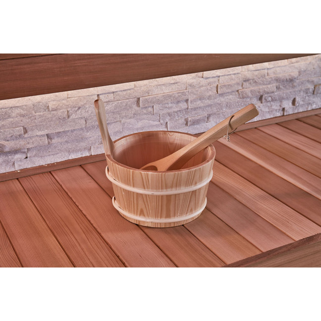 MUE-1240 Dry sauna with HARVIA 12 kW heater | Elegant Minimalism | Ready to Assemble