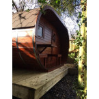 Oval Classic Outdoor Sauna for 5 people / Electric or Wood Burning Harvia Stove / High Quality Heat Treated Scandinavian Spruce