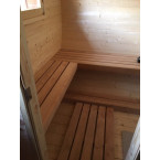 Oval Classic Outdoor Sauna for 5 people / Electric or Wood Burning Harvia Stove / High Quality Heat Treated Scandinavian Spruce