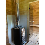 Oval Classic Outdoor Sauna for 5 people / Electric or Wood Burning Harvia Stove / High Quality Heat Treated Scandinavian Spruce