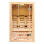 MO-EA2R Infrared sauna with Himalayan salt stones | Ready to Assemble | Natural Wood