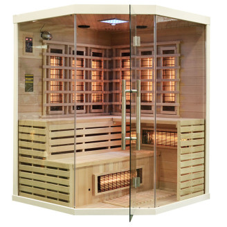 MO-EA3CR WHITE Infrared Sauna | Wellness | Relax | SPA | Ready to Assemble | Elegant Minimalism