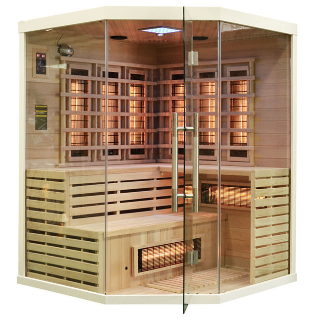 MO-EA3CR WHITE Infrared Sauna | Wellness | Relax | SPA | Ready to Assemble | Elegant Minimalism
