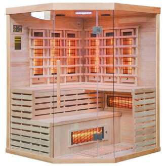 MO-EA3CR WHITE Canadian Spruce Infrared Sauna