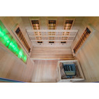 MO-EA2R-M COMBO Infrared/Finnish sauna with HARVIA 3.5 kW heater and salt stone | For Family and Friends | Thermo Wood