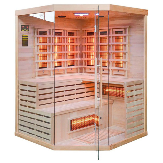 MO-EA3CR WHITE Canadian Spruce Infrared Sauna