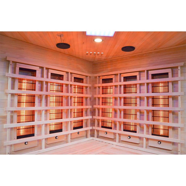 MO-EA3CR WHITE Canadian Spruce Infrared Sauna