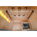 MO-EA2R-M COMBO Infrared/Finnish sauna with HARVIA 3.5 kW heater and salt stone | For Family and Friends | Thermo Wood