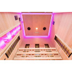 MO-EA2R-M COMBO Infrared/Finnish sauna with HARVIA 3.5 kW heater and salt stone | For Family and Friends | Thermo Wood