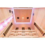 MO-EA2R-M COMBO Infrared/Finnish sauna with HARVIA 3.5 kW heater and salt stone | For Family and Friends | Thermo Wood