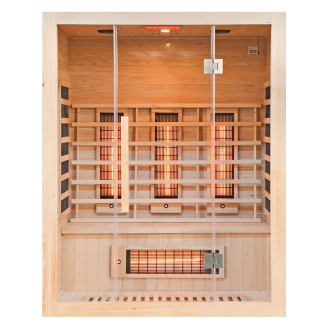 MO-EA3R Infrared sauna - CANADIAN FIR | Panoramic Glass | Thermo Wood