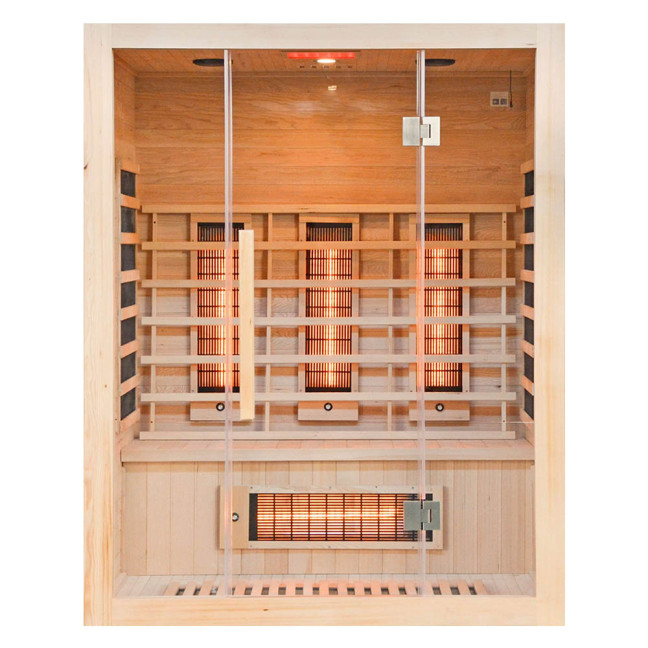MO-EA3R Infrared sauna - CANADIAN FIR | Panoramic Glass | Thermo Wood