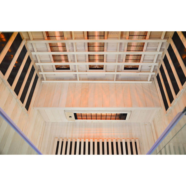 MO-EA3R Infrared sauna - CANADIAN FIR | Panoramic Glass | Thermo Wood