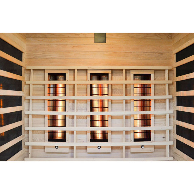 MO-EA3R Infrared sauna - CANADIAN FIR | Panoramic Glass | Thermo Wood