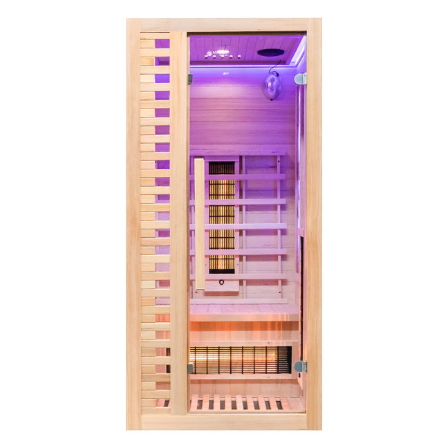 MO-C1S Infrared sauna with salt stone | Ready to Assemble | Home SPA