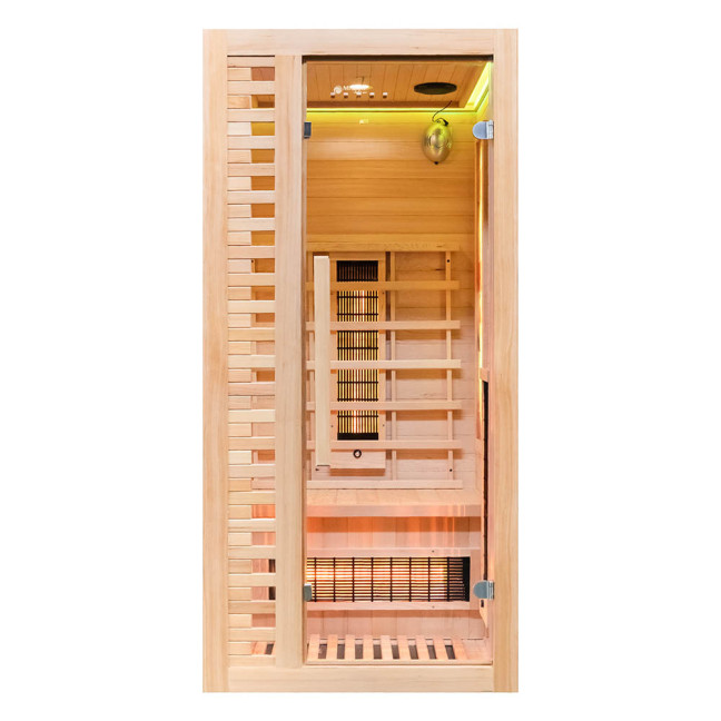 MO-C1S Infrared sauna with salt stone | Ready to Assemble | Home SPA