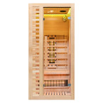 MO-C1ST Infrared sauna with salt stone + tourmalines | Natural Wood | Elegant Minimalism