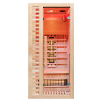 MO-C1ST Infrared sauna with salt stone + tourmalines | Natural Wood | Elegant Minimalism