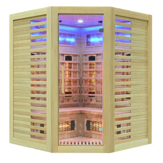 MO-RL3CS Infrared Sauna with Salt Stone | Wellness | Relax | SPA | For Family and Friends | Scandinavian Style