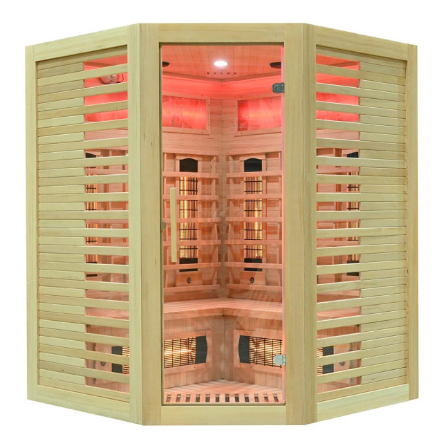 MO-RL3CS Infrared Sauna with Salt Stone | Wellness | Relax | SPA | For Family and Friends | Scandinavian Style