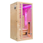 MO-C1ST Infrared sauna with salt stone + tourmalines | Natural Wood | Elegant Minimalism