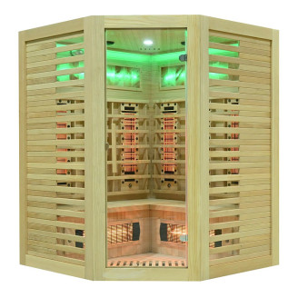 MO-RL3CST Infrared sauna with salt stone + tourmalines | Modern Design | For Family and Friends