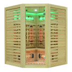MO-RL3CST Infrared sauna with salt stone + tourmalines | Modern Design | For Family and Friends