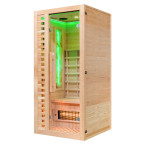MO-C1ST Infrared sauna with salt stone + tourmalines | Natural Wood | Elegant Minimalism