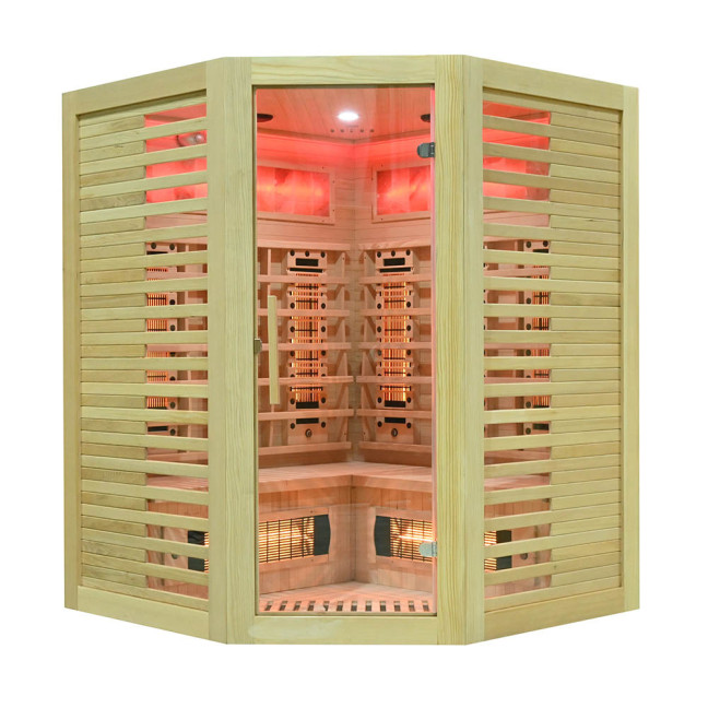 MO-RL3CST Infrared sauna with salt stone + tourmalines | Modern Design | For Family and Friends