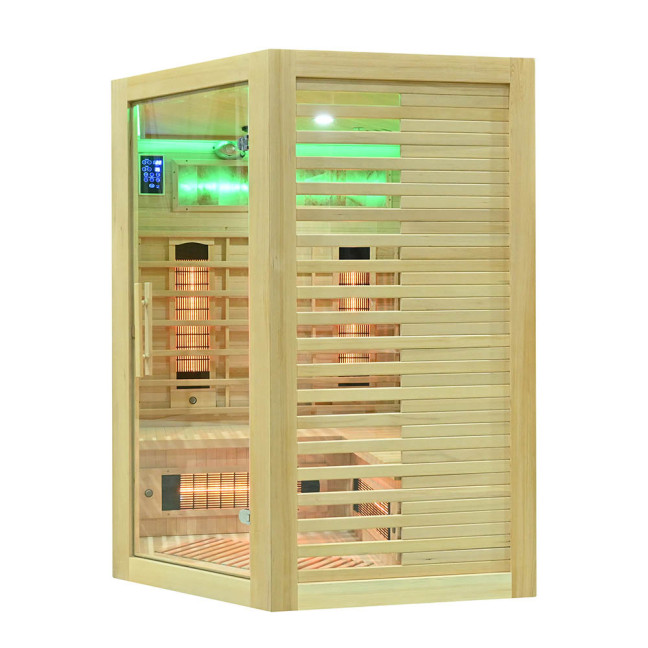 MO-RL3CS Infrared Sauna with Salt Stone | Wellness | Relax | SPA | For Family and Friends | Scandinavian Style